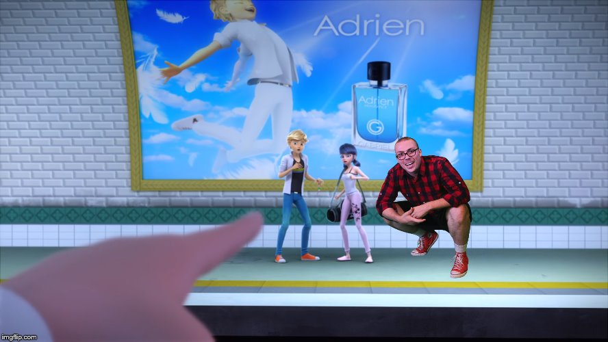 There's Adrien and his girlfriend there with the guy who gave Iil Pump's mixtape a 7 | image tagged in miraculous ladybug,anthony fantano,theneedledrop | made w/ Imgflip meme maker