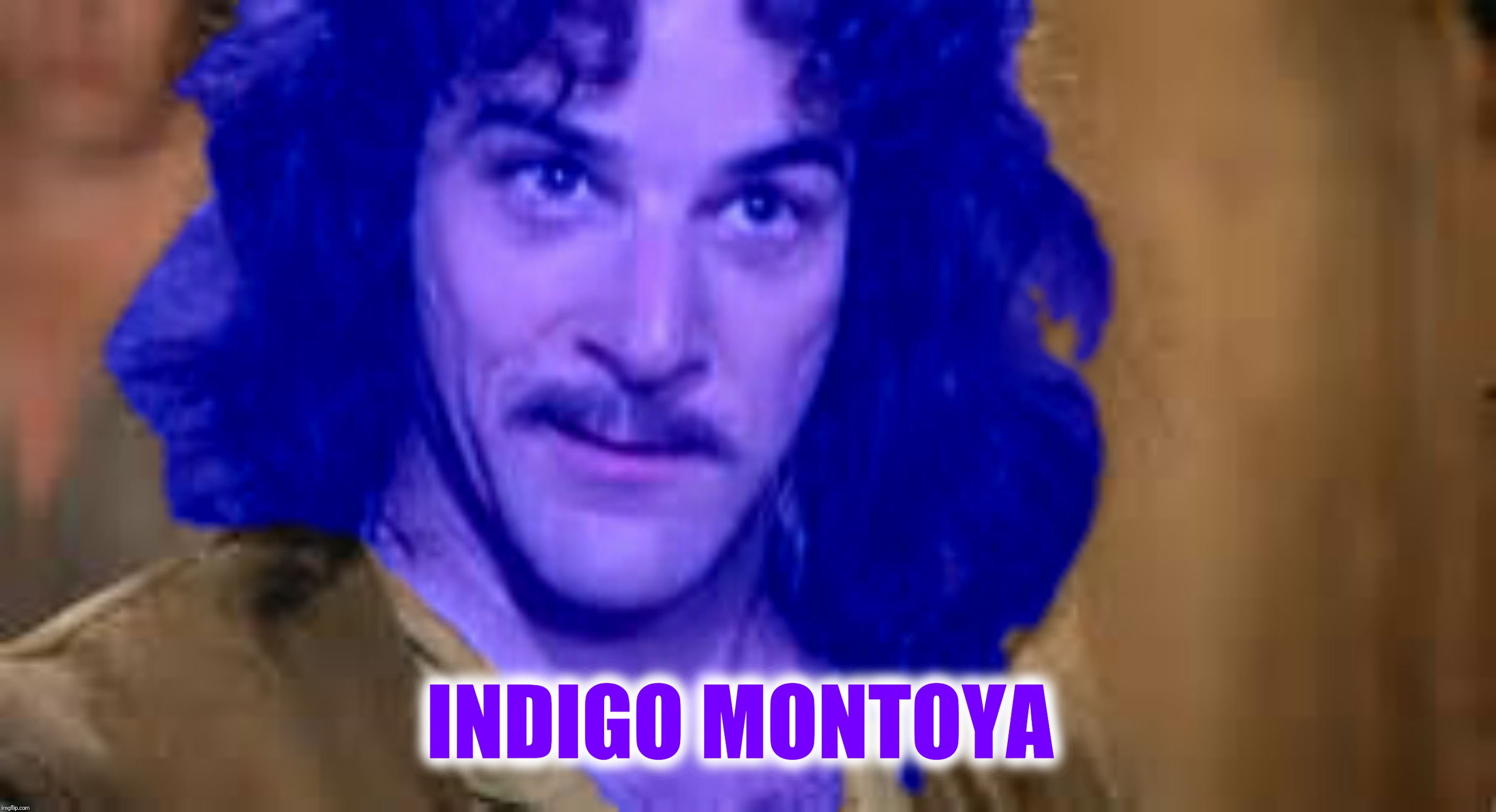 Bad Photoshop Sunday presents:  Person of color, you keep saying those words.  I don't think they mean what you think they mean. | INDIGO MONTOYA | image tagged in bad photoshop sunday,inigo montoya,indigo montoya | made w/ Imgflip meme maker