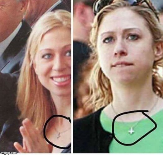 Chelsea Clintons upside down cross affinity