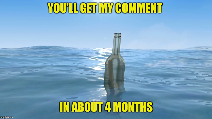 YOU'LL GET MY COMMENT IN ABOUT 4 MONTHS | made w/ Imgflip meme maker