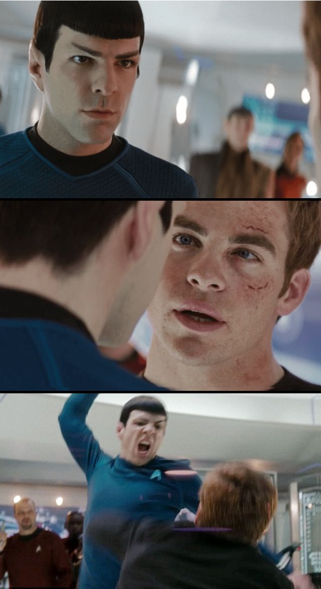 High Quality Spock and Kirk Debate Blank Meme Template
