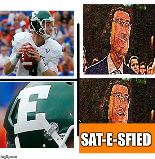 Blank Starter Pack Meme | SAT-E-SFIED | image tagged in memes,blank starter pack,football,e | made w/ Imgflip meme maker