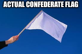 Surrender | ACTUAL CONFEDERATE FLAG | image tagged in surrender | made w/ Imgflip meme maker