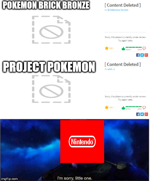 R I P Project Pokemon And Pokemon Brick Bronze Imgflip - roblox project pokemon