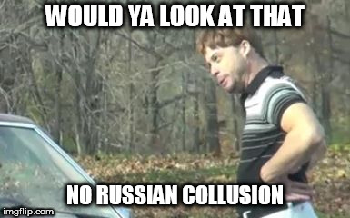 ed bassmaster would y alook at that |  WOULD YA LOOK AT THAT; NO RUSSIAN COLLUSION | image tagged in ed bassmaster would y alook at that | made w/ Imgflip meme maker