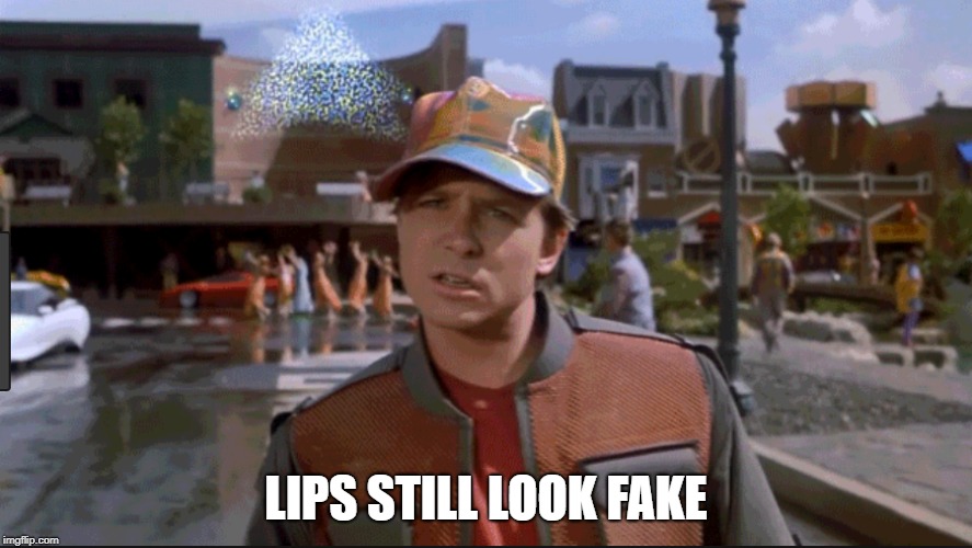 Lips Still Look Fake | LIPS STILL LOOK FAKE | image tagged in superman,justice league | made w/ Imgflip meme maker