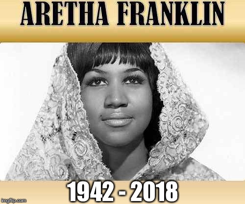 Much RESPECT Ms. Aretha Franklin 
 | 1942 - 2018 | image tagged in aretha franklin,aretha franklin died,aretha franklin dead,aretha frankin died meme,aretha franklin rip | made w/ Imgflip meme maker