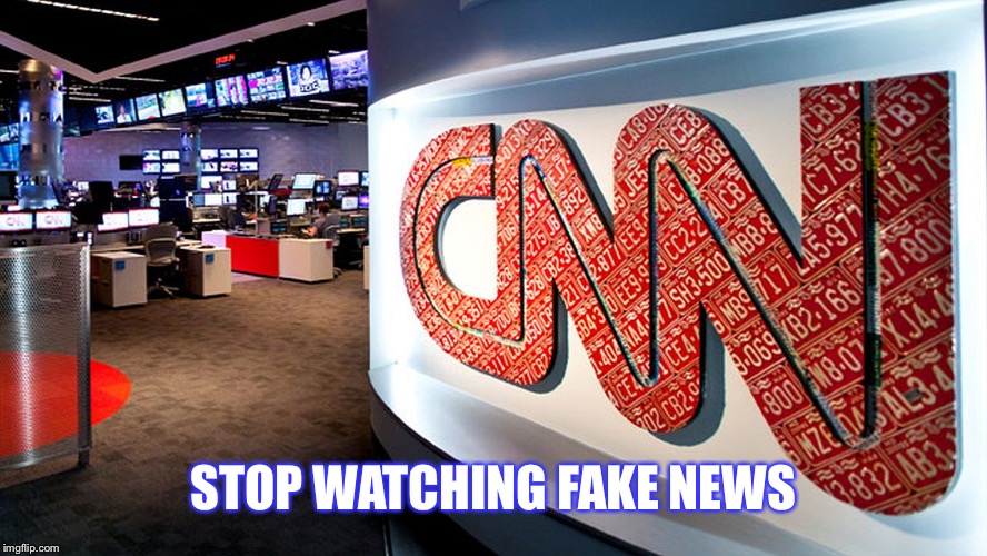 cnn | STOP WATCHING FAKE NEWS | image tagged in cnn | made w/ Imgflip meme maker