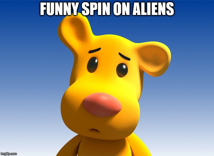 cute cartoon | FUNNY SPIN ON ALIENS | image tagged in cute cartoon | made w/ Imgflip meme maker