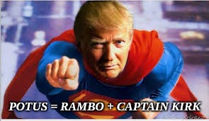 #POTUS45 | POTUS = RAMBO + CAPTAIN KIRK | image tagged in potus,potus45,the great awakening,rambo,captain kirk | made w/ Imgflip meme maker