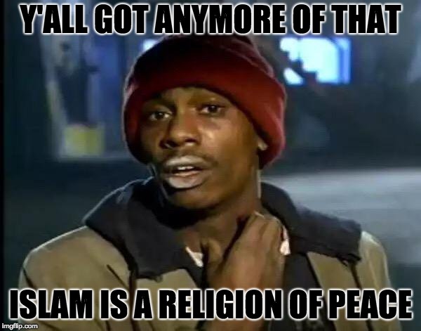 Y'all Got Any More Of That Meme | Y'ALL GOT ANYMORE OF THAT; ISLAM IS A RELIGION OF PEACE | image tagged in memes,y'all got any more of that | made w/ Imgflip meme maker