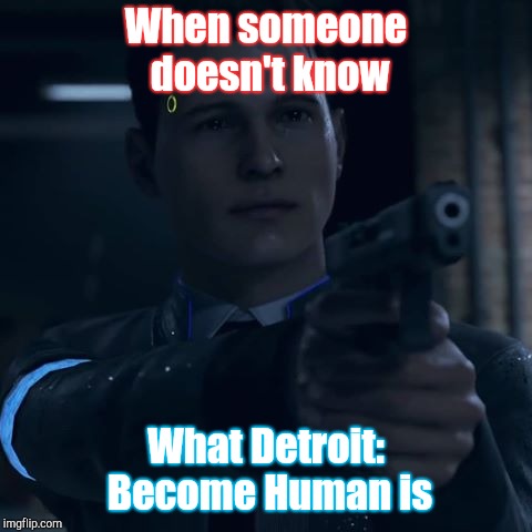 When someone doesn't know; What Detroit: Become Human is | image tagged in detroit become human,funny | made w/ Imgflip meme maker