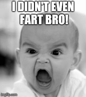 Angry Baby | I DIDN'T EVEN FART BRO! | image tagged in memes,angry baby,farts | made w/ Imgflip meme maker