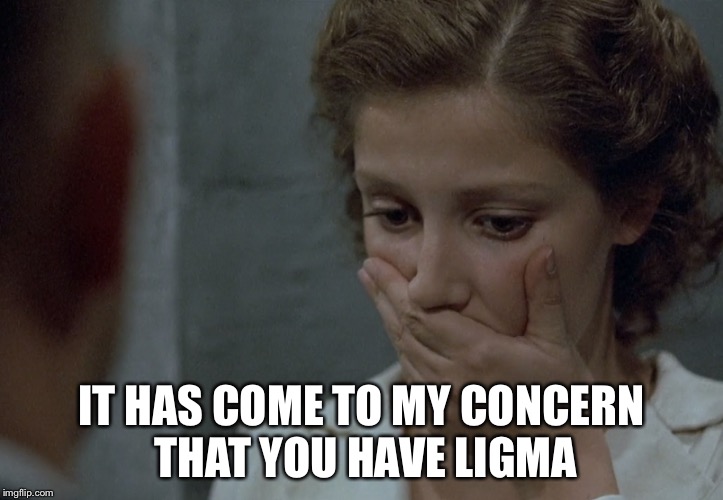 IT HAS COME TO MY CONCERN THAT YOU HAVE LIGMA | made w/ Imgflip meme maker