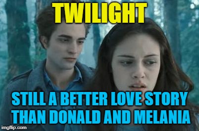 Twilight | TWILIGHT STILL A BETTER LOVE STORY THAN DONALD AND MELANIA | image tagged in twilight | made w/ Imgflip meme maker