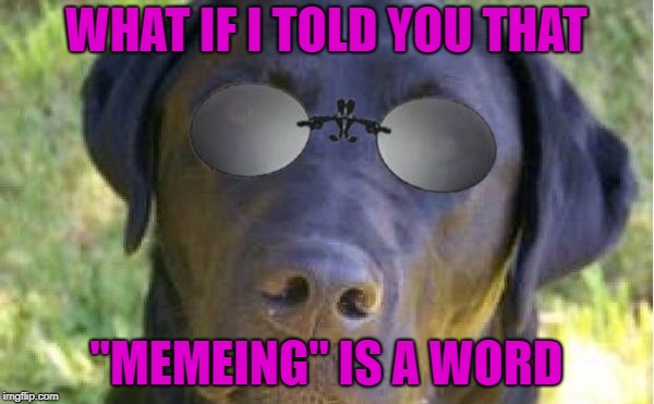 WHAT IF I TOLD YOU THAT "MEMEING" IS A WORD | made w/ Imgflip meme maker