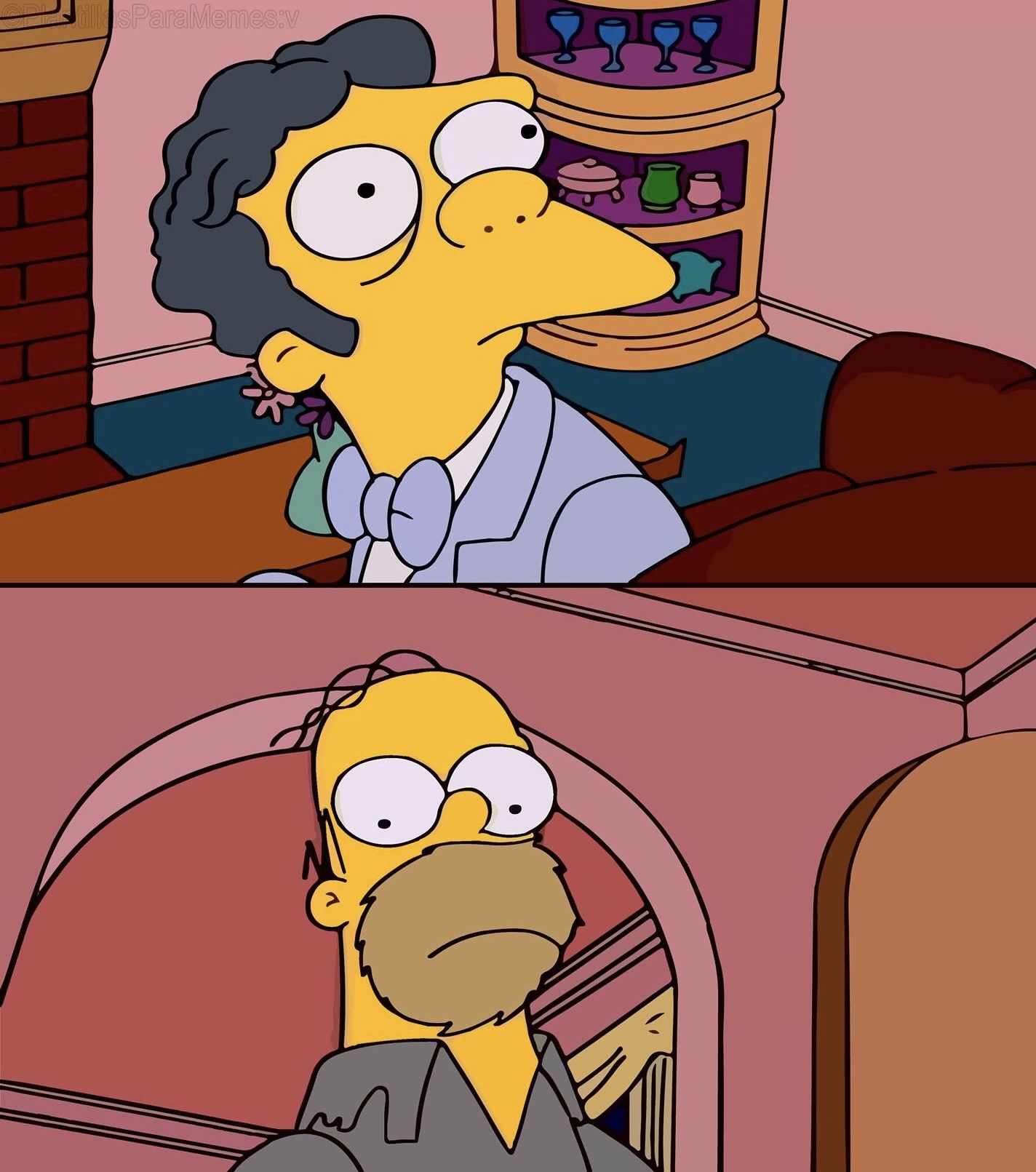 High Quality Homer and moe Blank Meme Template