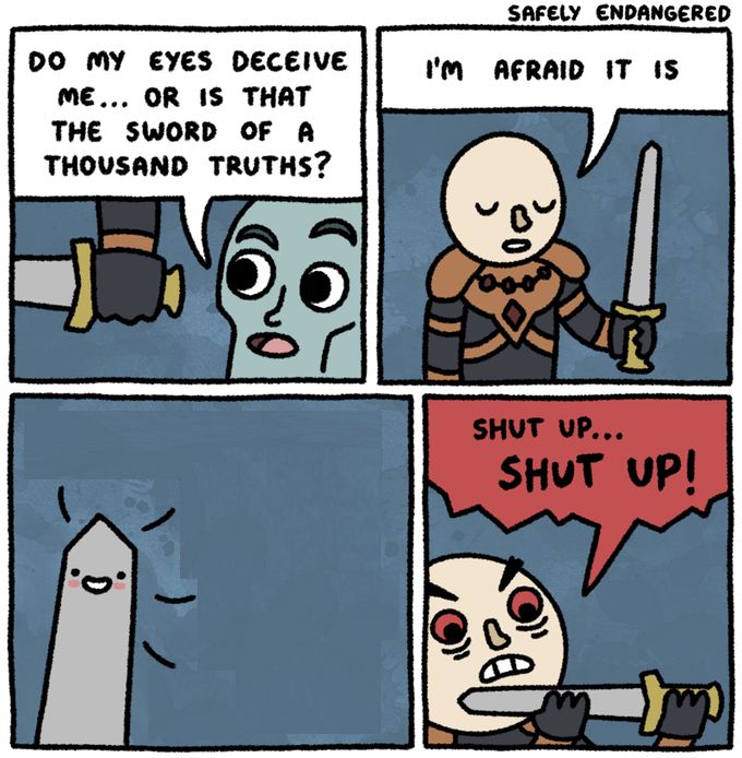 High Quality Sword of 1000 Truths Blank Meme Template