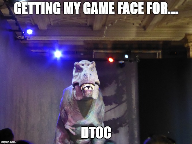meme | GETTING MY GAME FACE FOR.... DTOC | image tagged in funny | made w/ Imgflip meme maker