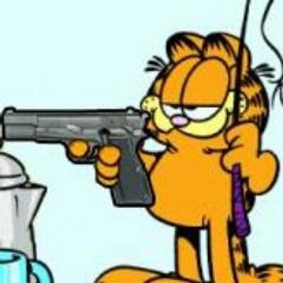 High Quality Garfield about to kill your ass Blank Meme Template