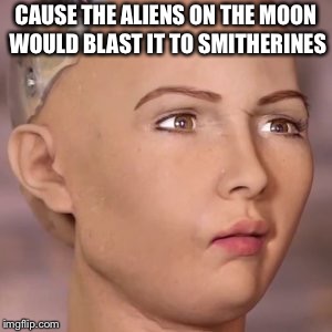 A1 | CAUSE THE ALIENS ON THE MOON WOULD BLAST IT TO SMITHERINES | image tagged in a1 | made w/ Imgflip meme maker