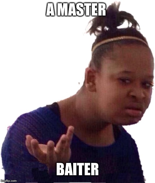 Duh | A MASTER BAITER | image tagged in duh | made w/ Imgflip meme maker