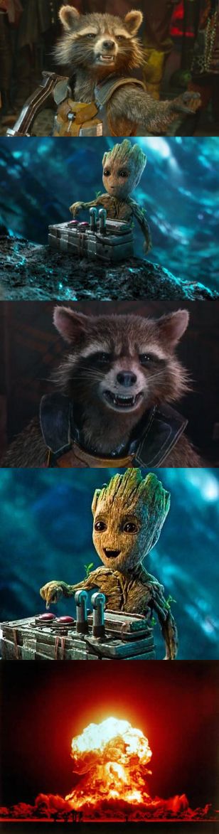 High Quality Groot Destroys the Universe Blank Meme Template