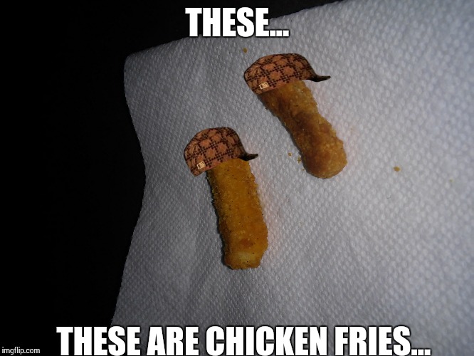 Chicken | THESE... THESE ARE CHICKEN FRIES... | image tagged in oh wow are you actually reading these tags | made w/ Imgflip meme maker