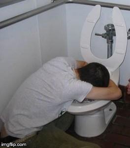 Drunk puking toilet | . | image tagged in drunk puking toilet | made w/ Imgflip meme maker