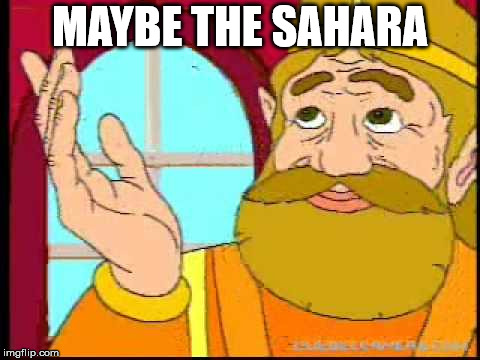 Hyrule King | MAYBE THE SAHARA | image tagged in hyrule king | made w/ Imgflip meme maker