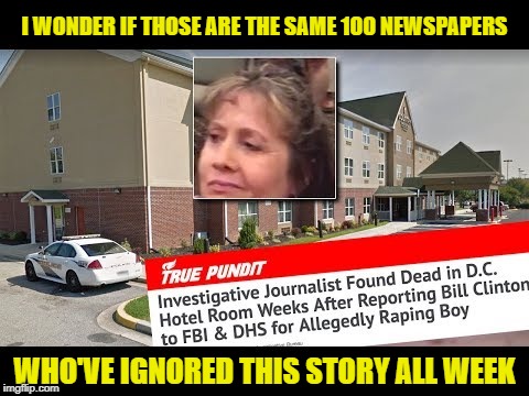 I WONDER IF THOSE ARE THE SAME 100 NEWSPAPERS WHO'VE IGNORED THIS STORY ALL WEEK | made w/ Imgflip meme maker