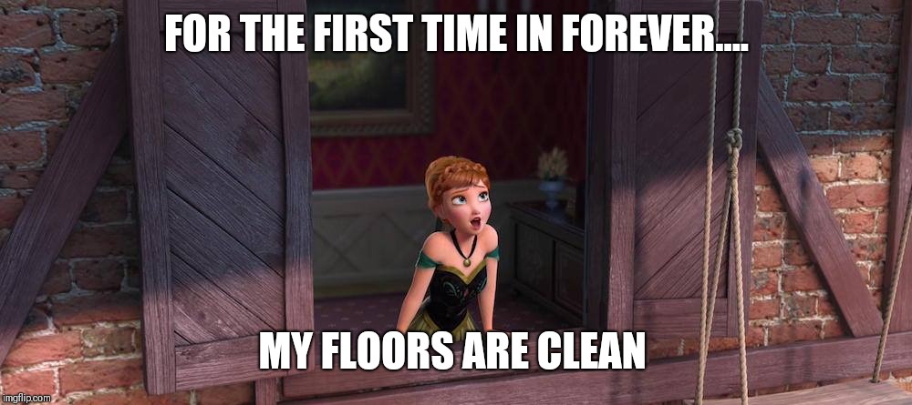 For the first time in forever | FOR THE FIRST TIME IN FOREVER.... MY FLOORS ARE CLEAN | image tagged in for the first time in forever | made w/ Imgflip meme maker