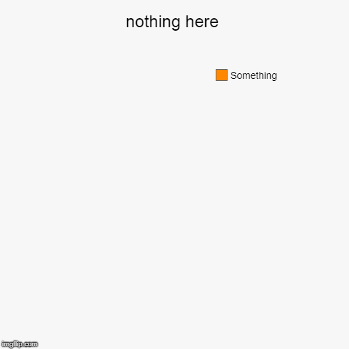 nothing here | Something | image tagged in funny,pie charts | made w/ Imgflip chart maker