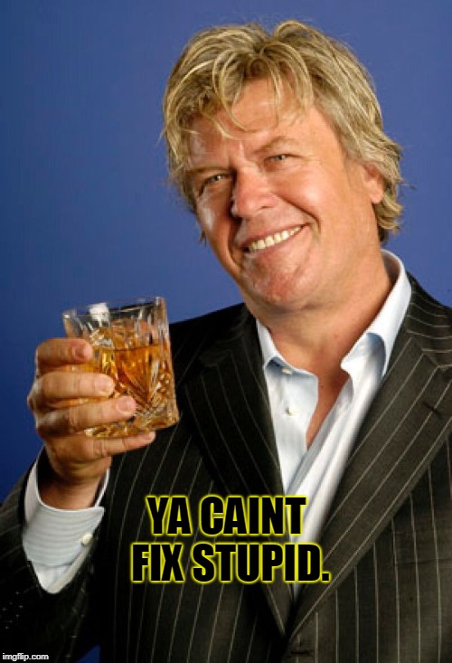 Ron white | YA CAINT FIX STUPID. | image tagged in ron white | made w/ Imgflip meme maker