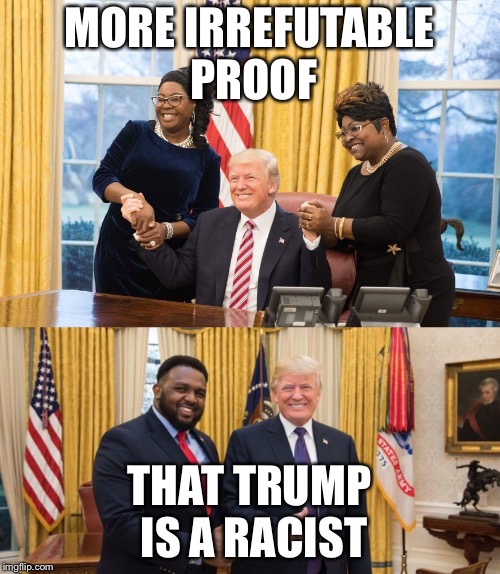To a liberal, everyone on the right is a racist | MORE IRREFUTABLE PROOF; THAT TRUMP IS A RACIST | image tagged in maga | made w/ Imgflip meme maker