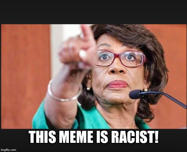 maxine waters  | THIS MEME IS RACIST! | image tagged in maxine waters | made w/ Imgflip meme maker