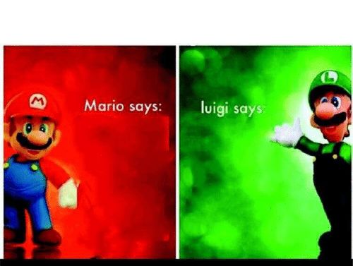 High Quality Mario Vs. Luigi Blank Meme Template