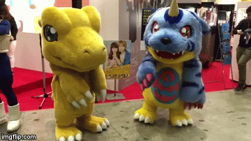 Cuties :) | image tagged in gifs,digimon | made w/ Imgflip video-to-gif maker