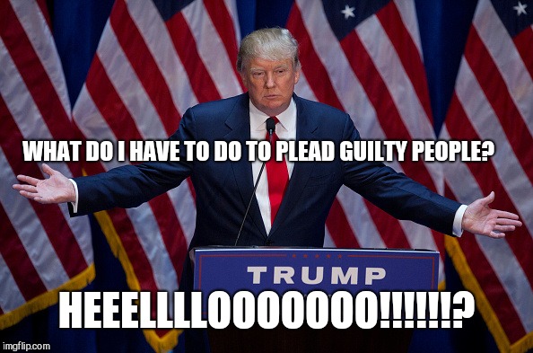 This is interfering with my golf and T.V. | WHAT DO I HAVE TO DO TO PLEAD GUILTY PEOPLE? HEEELLLLOOOOOOO!!!!!!? | image tagged in donald trump,criminal,traitor | made w/ Imgflip meme maker