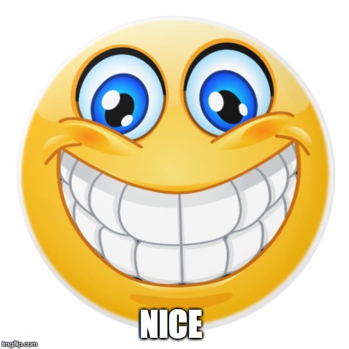 smiley face | NICE | image tagged in smiley face | made w/ Imgflip meme maker