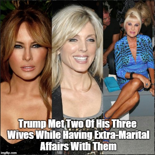 Trump Met Two Of His Three Wives While Having Extra-Marital Affairs With Them | made w/ Imgflip meme maker