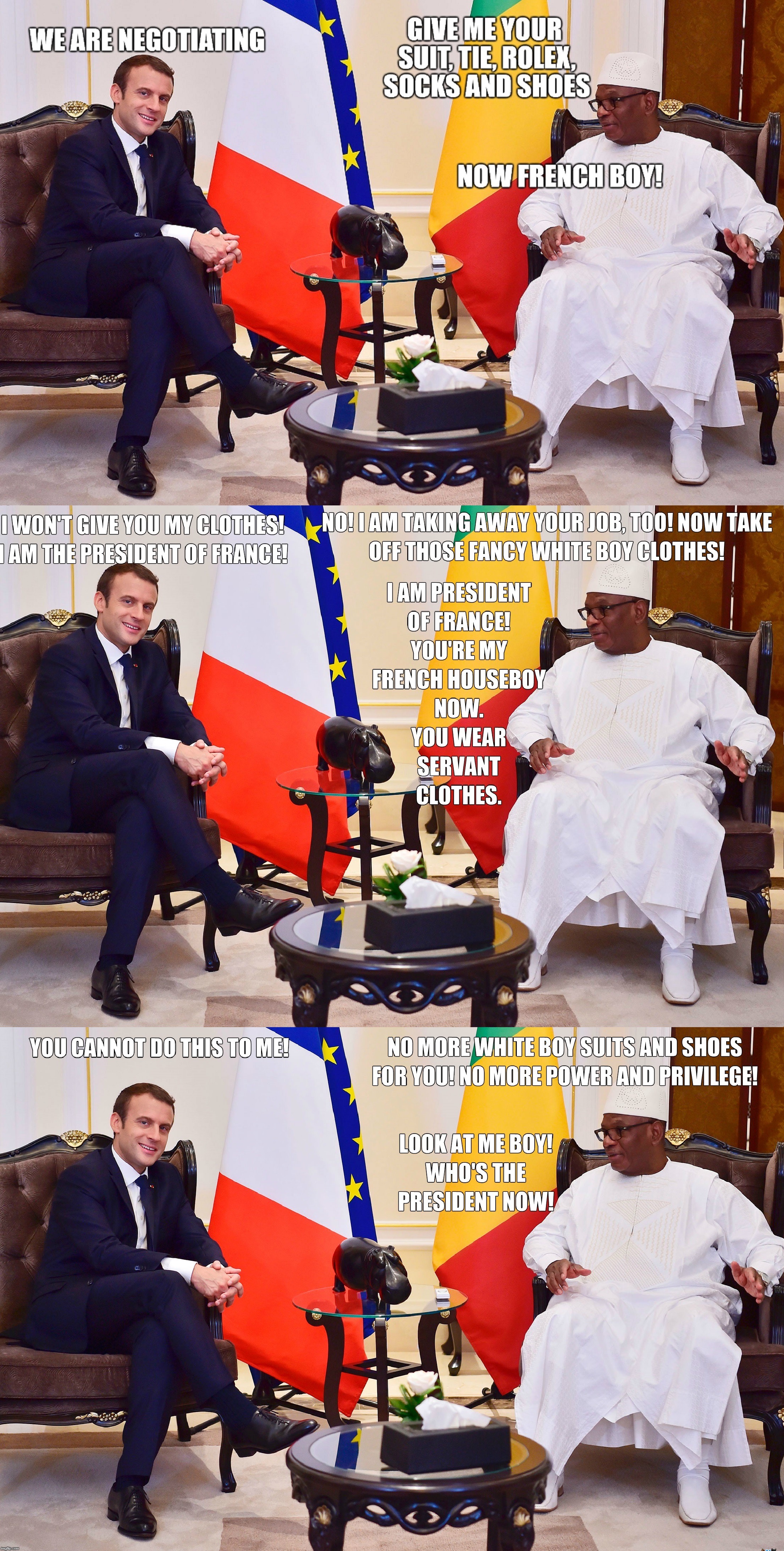 Macron Negotiates With Former Colonies Imgflip