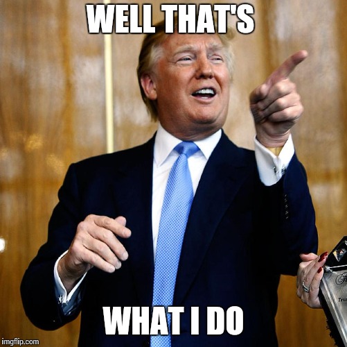 Donal Trump Birthday | WELL THAT'S WHAT I DO | image tagged in donal trump birthday | made w/ Imgflip meme maker