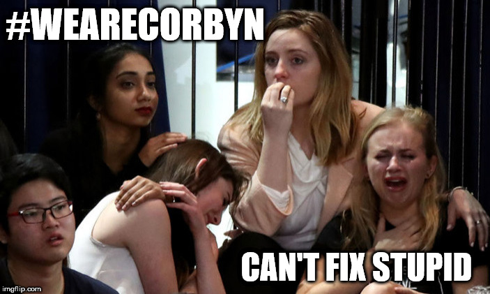 #Wearecorbyn | #WEARECORBYN; CAN'T FIX STUPID | image tagged in stupid libtards,corbyn eww,momentum students,communist socialist,funny,party of haters | made w/ Imgflip meme maker