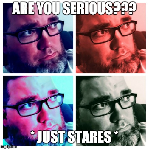 ARE YOU SERIOUS??? * JUST STARES * | image tagged in are you serious | made w/ Imgflip meme maker