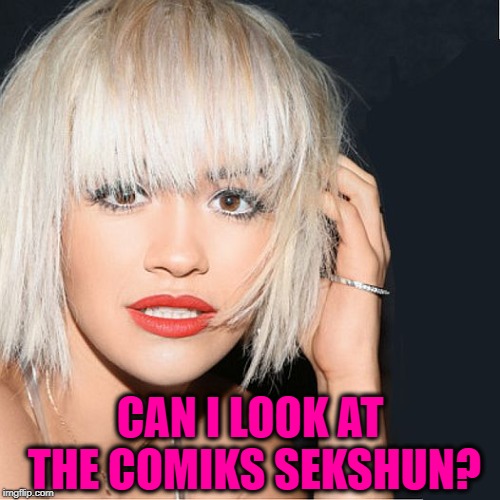 ditz | CAN I LOOK AT THE COMIKS SEKSHUN? | image tagged in ditz | made w/ Imgflip meme maker