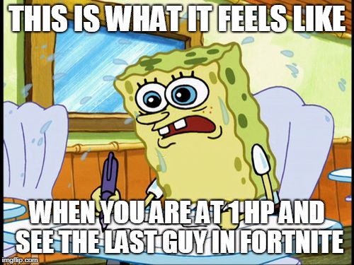 What I learned in boating school is |  THIS IS WHAT IT FEELS LIKE; WHEN YOU ARE AT 1 HP AND SEE THE LAST GUY IN FORTNITE | image tagged in what i learned in boating school is | made w/ Imgflip meme maker
