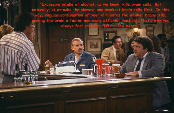 Beer Talking | . | image tagged in cheers,norm and cliff,beer | made w/ Imgflip meme maker