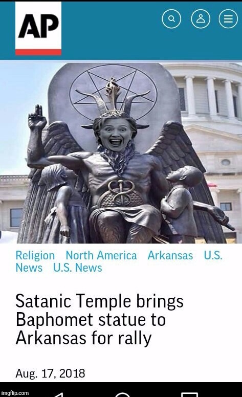 image tagged in hillary baphomet | made w/ Imgflip meme maker