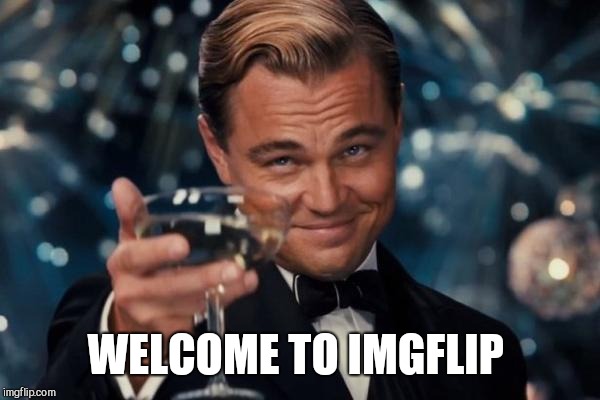 Leonardo Dicaprio Cheers Meme | WELCOME TO IMGFLIP | image tagged in memes,leonardo dicaprio cheers | made w/ Imgflip meme maker